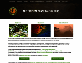 tropicalconservationfund.com screenshot