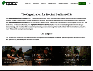 tropicalstudies.org screenshot