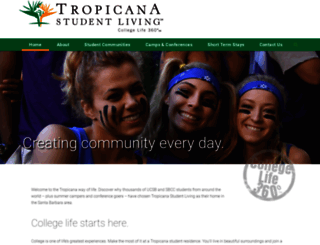 tropicanastudentliving.com screenshot