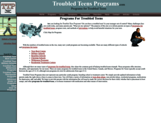 troubledteensprograms.com screenshot