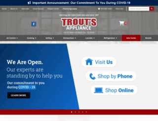 troutsappliance.com screenshot