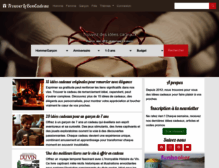 trouverleboncadeau.com screenshot
