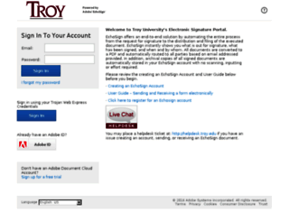 troy.echosign.com screenshot
