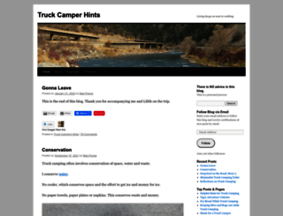 truckcamperhints.com screenshot