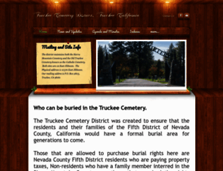 truckeecemeterydistrict.com screenshot