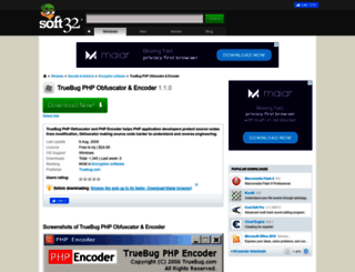truebug-php-obfuscator-amp-encoder.soft32.com screenshot