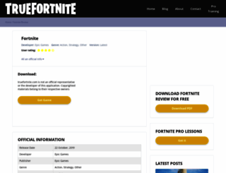 truefortnite.com screenshot