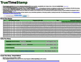 truetimestamp.org screenshot