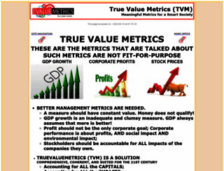 truevaluemetrics.org screenshot