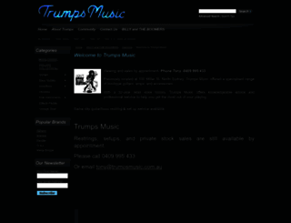 trumpsmusic.com.au screenshot