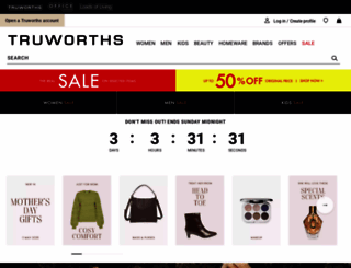 truworths.co.za screenshot