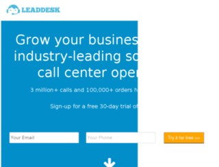 try.leaddesk.com screenshot