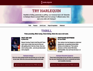 tryharlequin.com screenshot