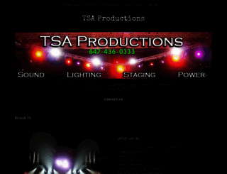 tsaproductions.net screenshot