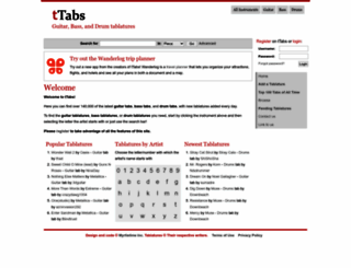 ttabs.com screenshot