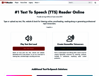ttsreader.com screenshot