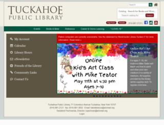 tuckahoelibrary.org screenshot
