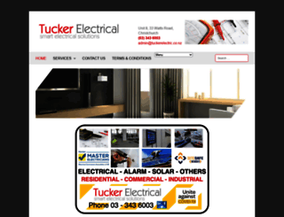 tucker-electrical.co.nz screenshot