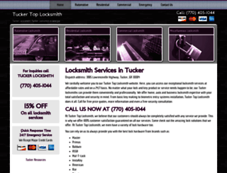 tucker-locksmith.com screenshot