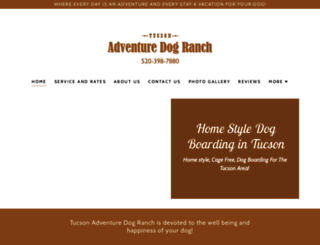 tucsonadventuredogranch.com screenshot