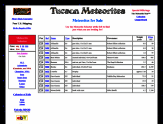 tucsonmeteorites.com screenshot