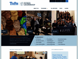 tuftsgloballeadership.org screenshot
