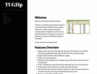 tugzip.com screenshot
