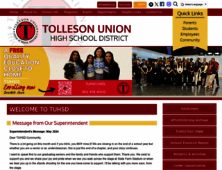 tuhsd.org screenshot