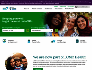 tulanehealthcare.com screenshot
