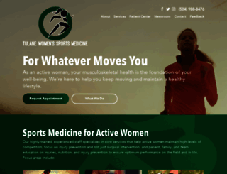 tulanewomenssportsmedicine.com screenshot