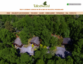tullochwoodlodges.com screenshot