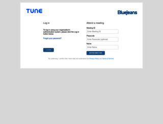 tune.bluejeans.com screenshot