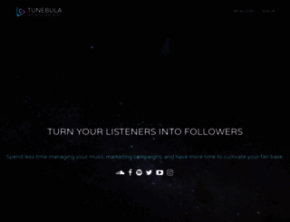 tunebula.com screenshot