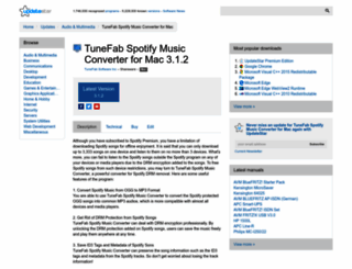tunefab-spotify-music-converter-for-mac.updatestar.com screenshot