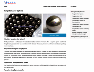 tungsten-alloy-spheres.com screenshot