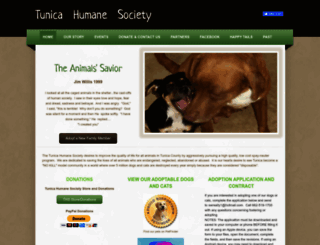 tunicahumanesociety.com screenshot