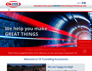 tunnellingaccessories.co.uk screenshot