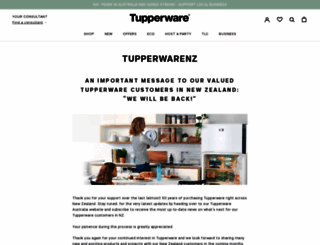 tupperware.co.nz screenshot