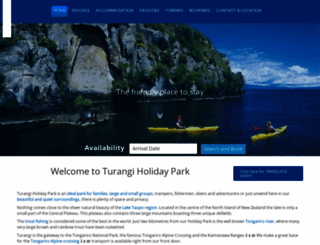 turangiholidaypark.co.nz screenshot