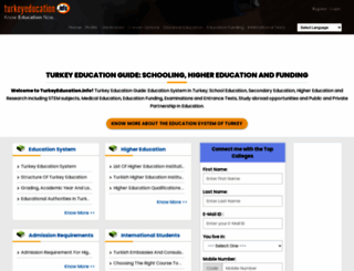 turkeyeducation.info screenshot