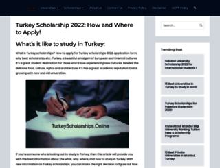 turkeyscholarships.online screenshot