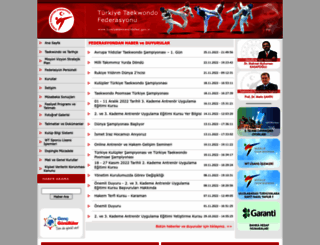 turkiyetaekwondofed.gov.tr screenshot