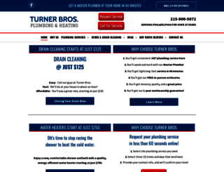 turnerbrosplumbing.com screenshot