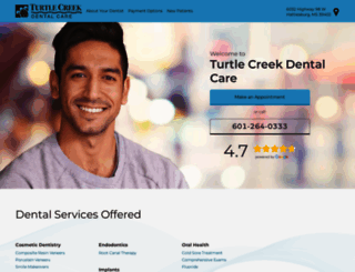 turtlecreekdentalcare.com screenshot