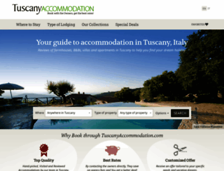 tuscanyaccommodation.com screenshot