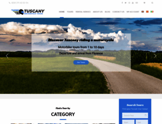 tuscanymotorcycletours.com screenshot