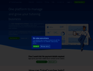 tutorcruncher.com screenshot