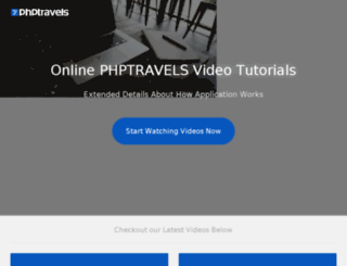 tutorials.phptravels.com screenshot