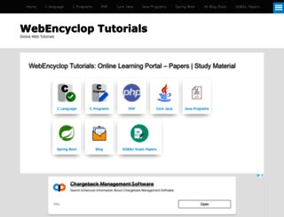 tutorials.webencyclop.com screenshot