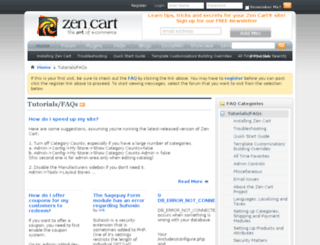 tutorials.zen-cart.com screenshot